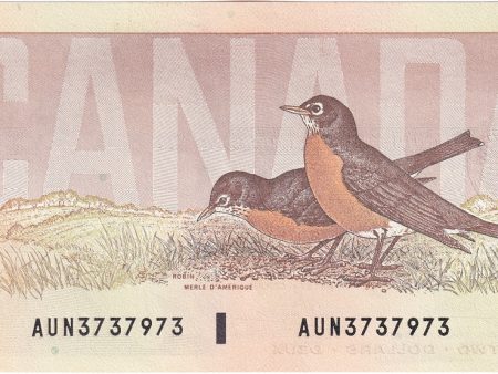 BC-55a 1986 Canada $2 Crow-Bouey, AUN, AU-UNC For Sale