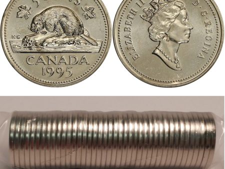 1995 Canada 5-cent Original Roll of 40pcs For Sale