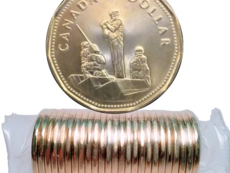 1995 Canada Peacekeeping Loon Dollar Original Roll of 25pcs Online Sale