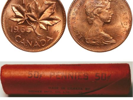 1965 Canada 1-cent Original Roll of 50pcs Online