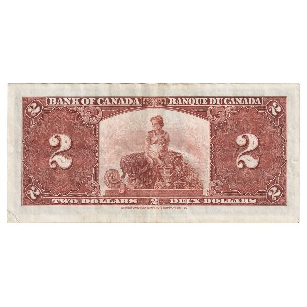 BC-22c 1937 Canada $2 Coyne-Towers, D R, VF-EF Sale