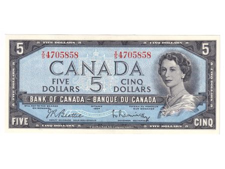 BC-39b 1954 Canada $5 Beattie-Rasminsky, X S, CUNC Discount